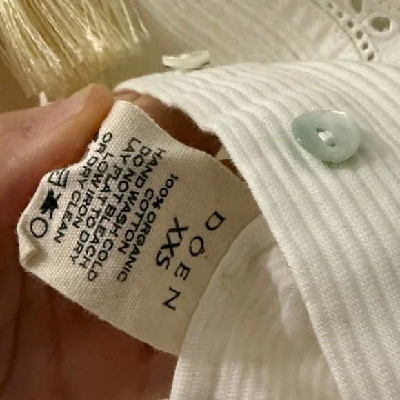 DÔEN Vermont ribbed broderie anglaise cotton shirt - Picture 7 of 16